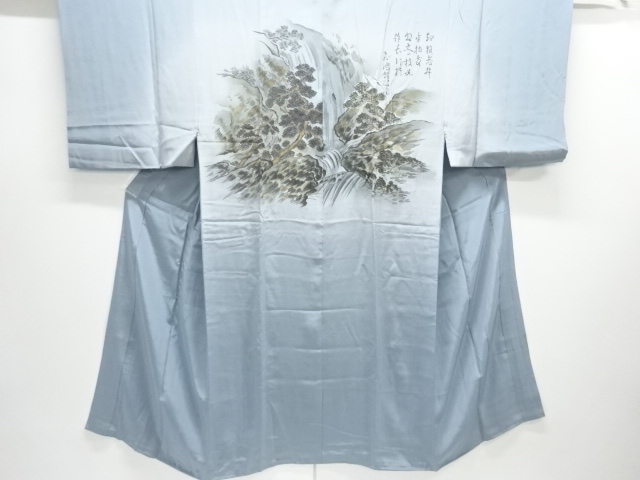 JAPANESE KIMONO / ANTIQUE MENS JUBAN / SILK / SCENERY